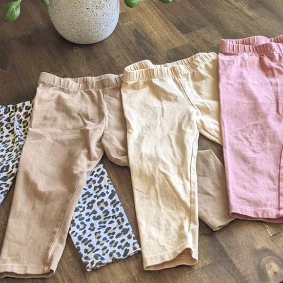 H&M and Children's Place 4 pack jersey stretch leggings, 12-18 month - Picture 3 of 5